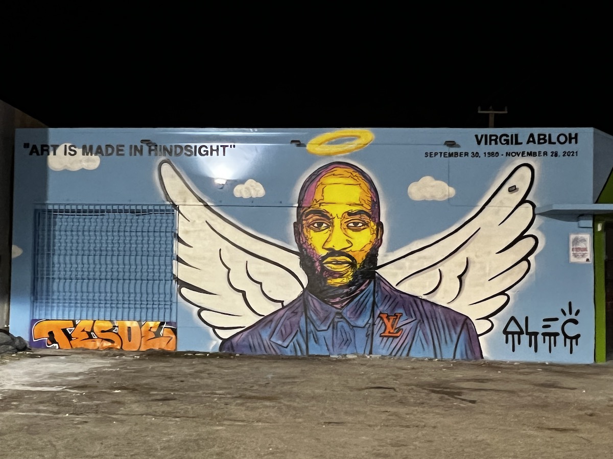 Artist paints tribute to Virgil Abloh in Wynwood