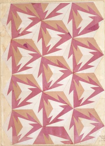 18-Fortunato Depero design drawing for a rug, 1927