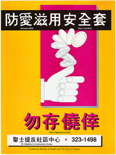 20-Poster, Prevent AIDS. Use a Condom. Don’t Depend on Luck., 1993 Canada