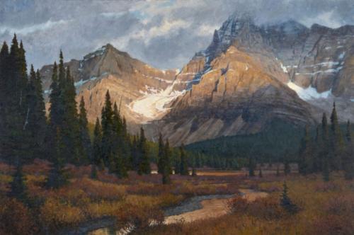 6-A Remnant of Wildness by Ralph Oberg. Oil on linen 32x48. Wilson Hurley Award for Outstanding Landscape, 2020