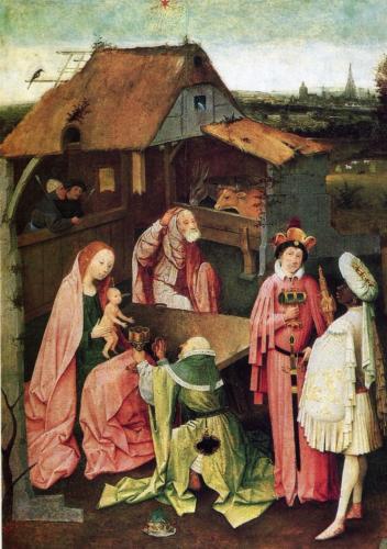 Adoration of the Magi by Hieronymus Bosch, 1500. Oil on panel. Philadelphia Museum of Art, Philadelphia, Pa, US