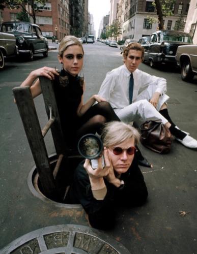 Andy Warhol, Edie Sedgwick & Chuck Wein by Burt Glinn, 1965