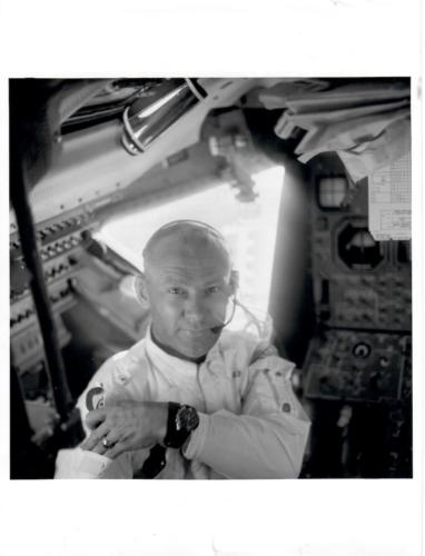 Astronaut Edwin E.Aldrin Jr, APOLLO 11 IN INTERIOR, July 20, 1969- NASA Photo Archive