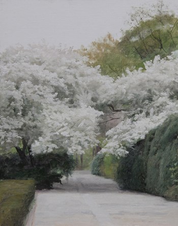 Crab Apples in Bloom, by Joshua LaRock, 2010. Oil on linen.