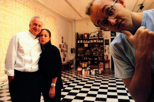 Don e Mera Rubell with Keith Haring, 1989. Courtesy of the Rubell Museum, Miami.