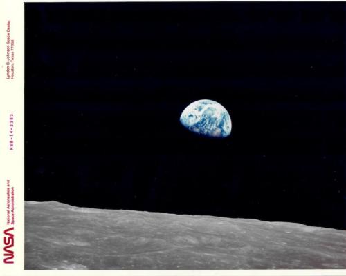 EARTH RISE VIEW FROM THE APOLLO 8, December, 1960NASA Photo Archive