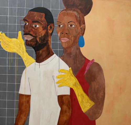 Khaaliqua & Jeff by Nina Chanel Abney, 2007.