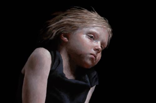 Miserere 6 by Jeremy Geddes, 2012. Oil on board, 18x18.