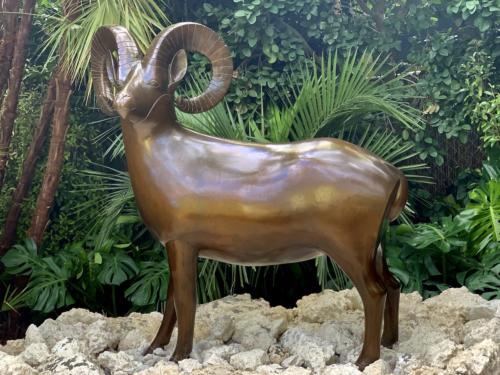 Mouflon De Ram Island (Grand) by Francoise-Xavier Lalanne. Bronze, 1999.