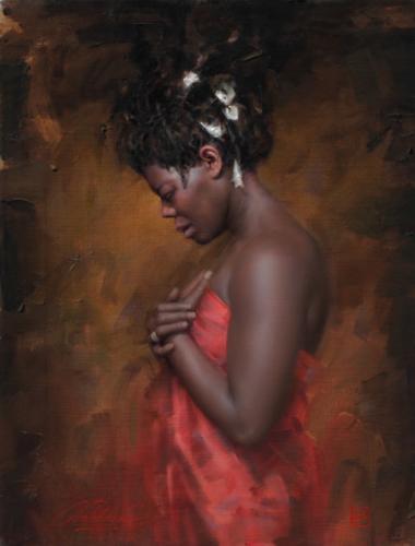Mourning by Charles Miano. Oil on canvas