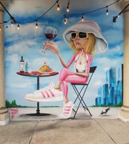 Pandorée Café by Smog-One, Winwood, Miami 2016 (side on NW 36th St)