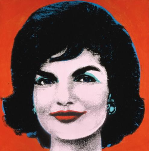 Red Jackie by Andy Warhol from 1964. Acrylic and silkscreen ink, 40 x 40