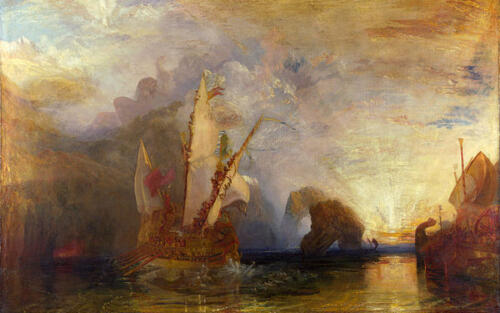 Ulysses Deriding Polyphemus by J.M.W.Turner, 1829. Oil on canvas. The National Gallery.